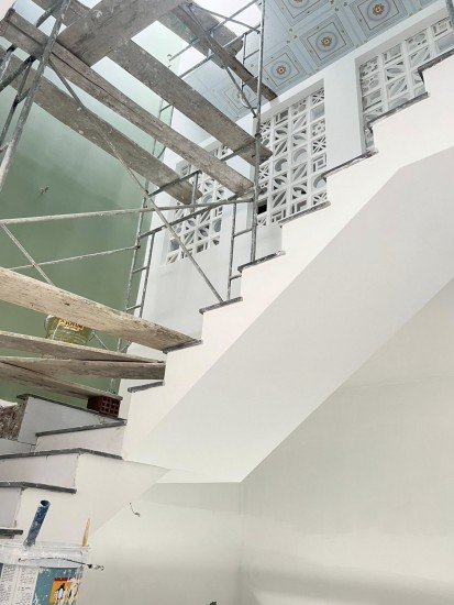 Công trình đã ra đến sân. Chủ nhà sắp có nhà mới rồi.